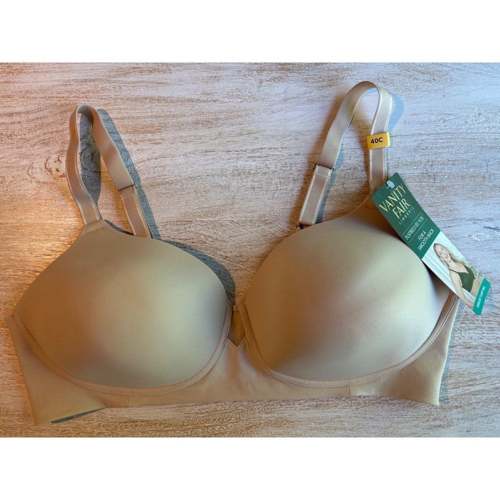 Vanity Fair 40C Wireless T-Shirt Bra Womens Beige 71386TG
